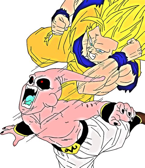 SSJ3 Goku Vs Kid Buu by EliteSaiyanWarrior on DeviantArt