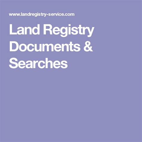 Land Registry Documents & Searches