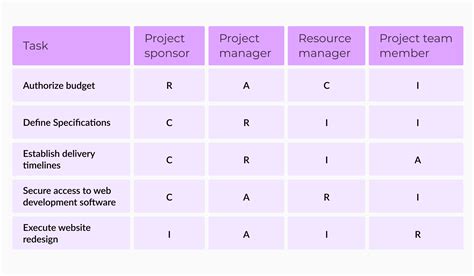 Project Team Roles And Responsibilities Template Excel