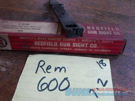 rem 600 rear sight + scope mount co... for sale at Gunsamerica.com ...