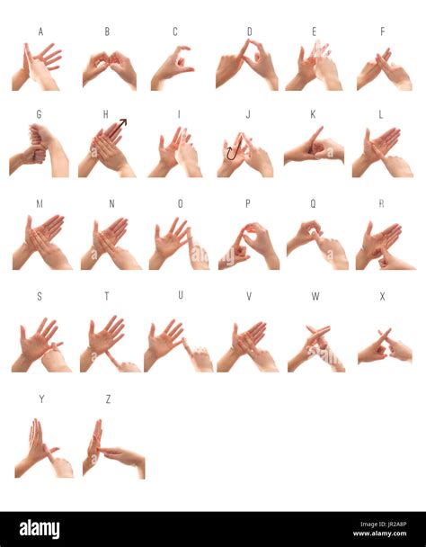 British Sign Language Alphabet Stock Photo - Alamy