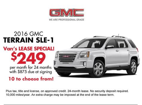 New Buick & GMC Lease Specials