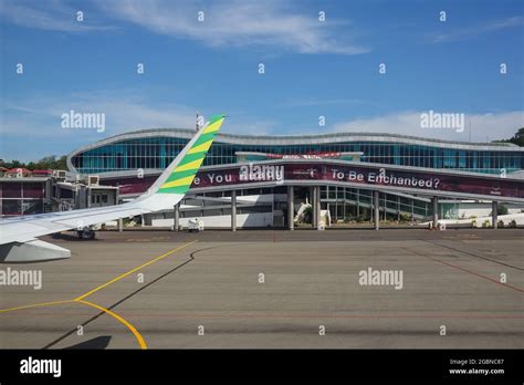 Labuan Bajo, Indonesia - June 28 2021: A Citilink flight lands at the ...