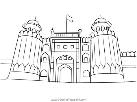 The Lahore Fort Coloring Page for Kids