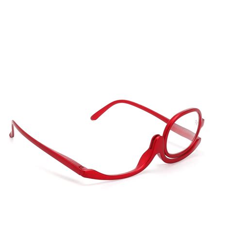 US$6.63 50% Unisex Rotatable Magnify Eye Makeup Cosmetic Glasses Reading Glasses Flip-up Round ...