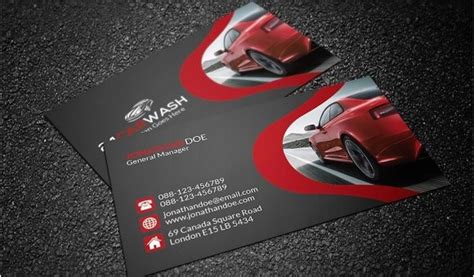 Car Detailing Business Cards Templates Car Wash Business Card Business ...