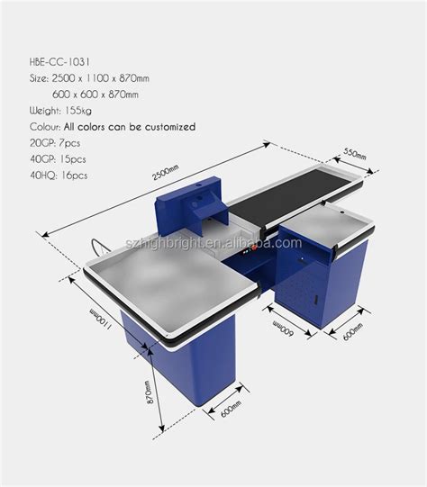 Supermarket Cashier Table Design With Good Price - Buy Cashier Table ...