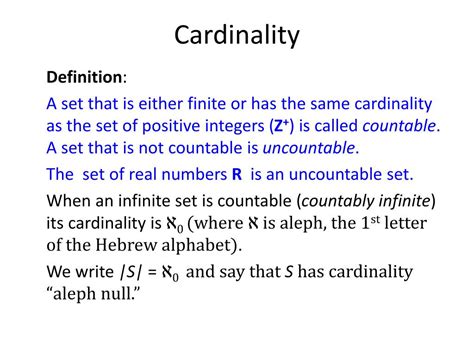 PPT - Cardinality of Sets PowerPoint Presentation, free download - ID:5446285