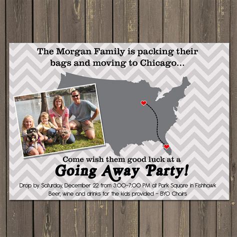 Going Away Party Invitation Moving Farewell Party Invitation