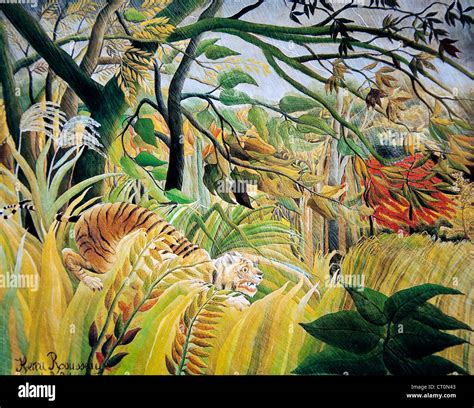 Henri Rousseau - Tiger in a Tropical Storm Stock Photo - Alamy