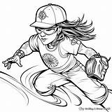 Softball Coloring Pages  Free & Printable sketch template