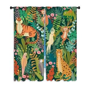 Safari Pattern Window Curtains Safari Drapes Jungle Curtain - Etsy