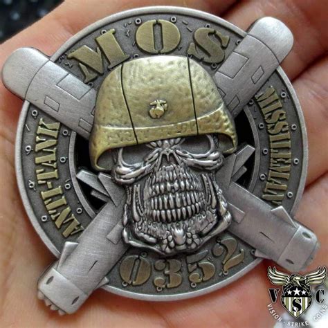 Anti-Tank Missileman 0352 MOS USMC Military Challenge Coin | Military ...