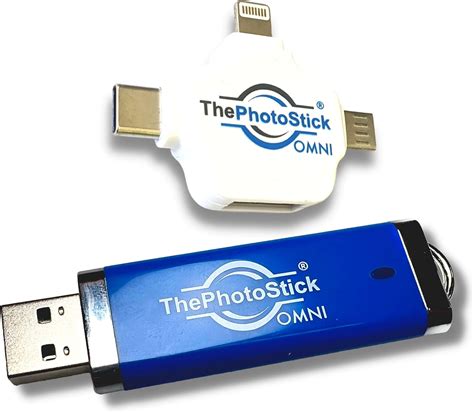 ThePhotoStick Omni 256GB - Effortless Photo and Video Backup for Apple ...