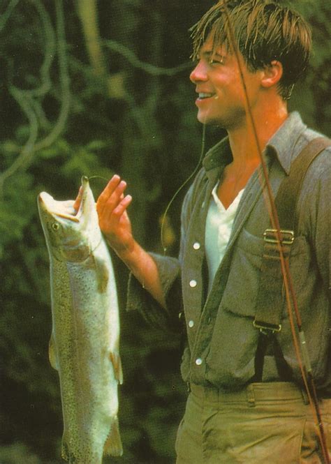 My Favorite Animal Postcards: A River Runs Through It, Brad Pitt Fishing