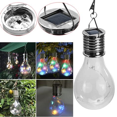 Home Garden Solar Light Bulb Waterproof Solar Rotatable Balcony Outdoor ...