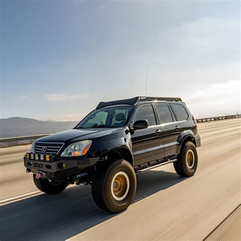 Lifted Lexus GX470 offroad - Toyota Land Cruiser Prado big wheels ...