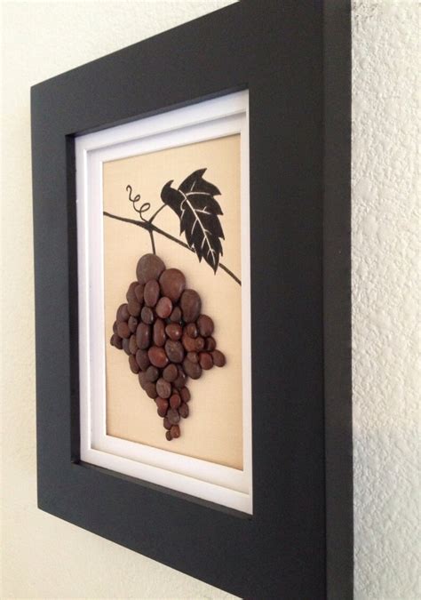 Pebble Art Grapevine Wine Wall Decor Home Decor Unique - Etsy