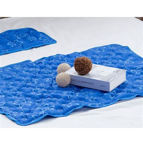 HanIl Cool Gel Mattress Bed Pad Cooling Topper Washing Patten Blue Color for Summer (Double ...