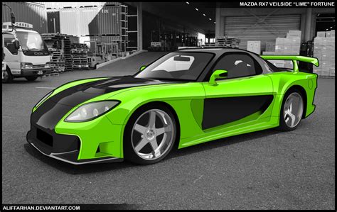 Mazda RX7 Fortune Lime by aliffarhan on DeviantArt