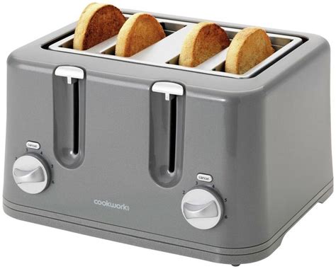 Cookworks 4 Slice Toaster - Grey - Toasters from Ebay UK - #Toasters # ...