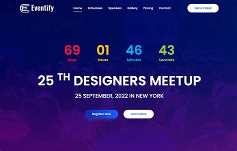 Eventify - Bootstrap 4 Event and Conference Template | GrayGrids