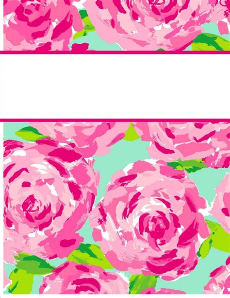 Floral Binder Cover Template - Template LAB