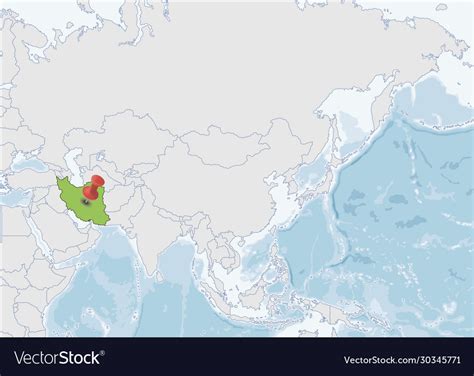 Islamic republic iran location on asia map Vector Image