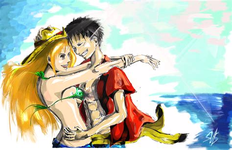 Luffy/Nami by OrangeCentaur on DeviantArt