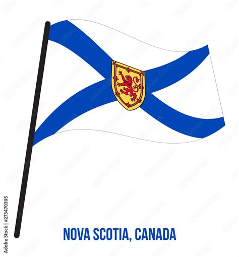 Nova Scotia Flag Waving Vector Illustration on White Background ...