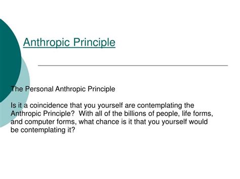 PPT - The Anthropic Principle PowerPoint Presentation - ID:5423999