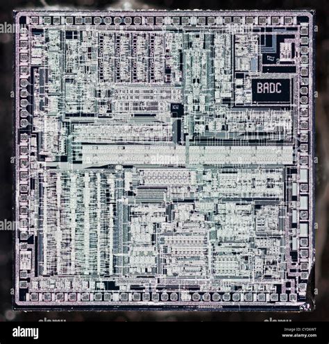 Silicon chip, integrated circuit, from a hard disk drive VLSI DIE Stock ...