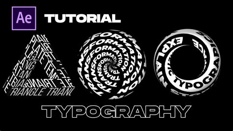 Creative Typography in After Effects [Tutorial] - YouTube