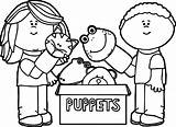 Puppet Show Coloring Pages At GetDrawings  Free Download sketch template