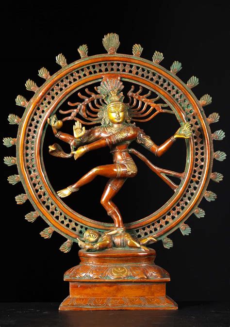 Brass Dancing Shiva as Lord of Dance Nataraja 22" (#72bs14z): Lotus ...