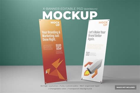 Premium PSD | X stand banner mockup