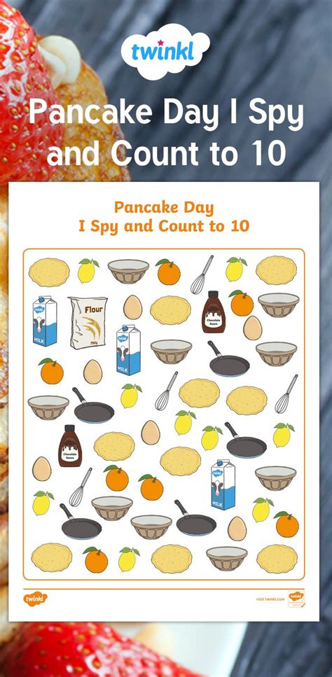 Use this Pancake Day themed I Spy activity to consolidate both counting ...