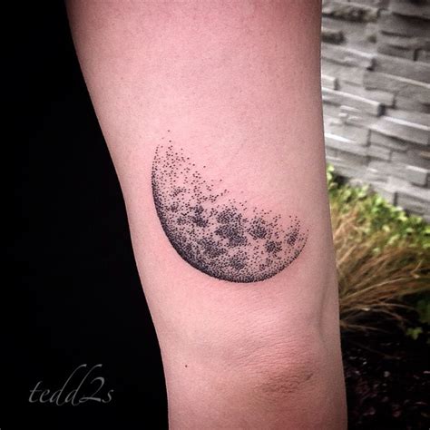 Waning crescent moon tattoo - Tattoogrid.net