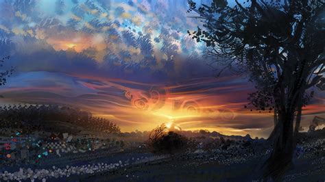 Psychedelic Sunrise: Captivating HD Wallpaper