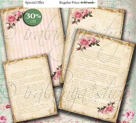 OLD VINTAGE PaPER Collage Digital Images printable download