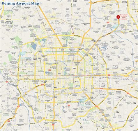 Beijing airport map - Beijing capital airport map (China)