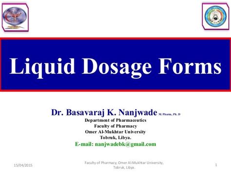 Liquid dosage forms