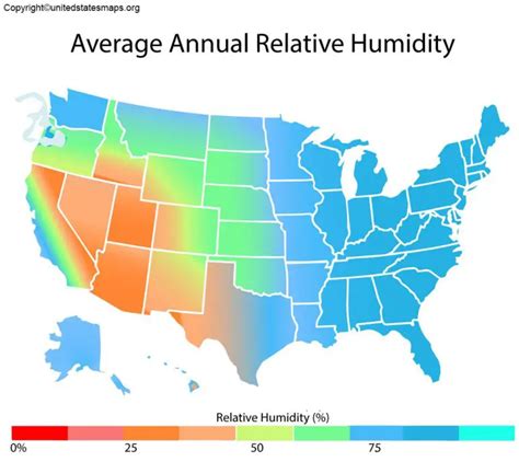 US Humidity Map | United States Humidity Map [USA]