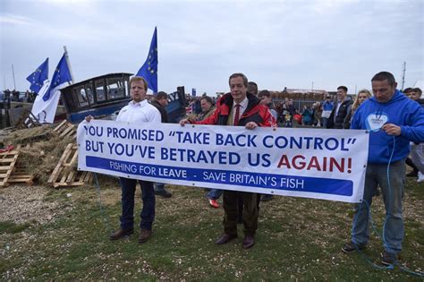 Pictures: Farage Joins Fishing Boat-Burning Protest Against May's ...