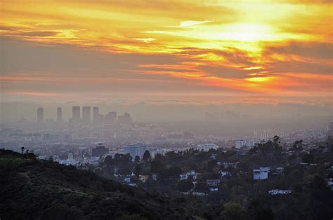 Hollywood Hills Sunset Landscape Photograph by Kyle Hanson - Pixels