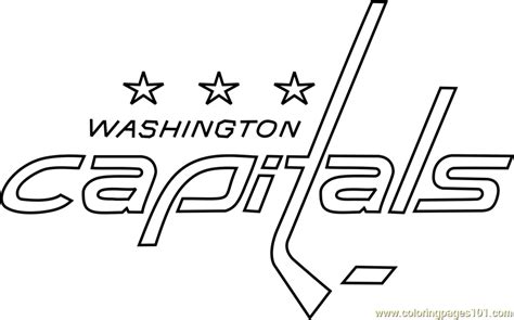 Washington Capitals Logo Coloring Page for Kids - Free NHL Printable ...