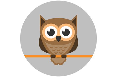 Owl icon flat | Custom-Designed Icons ~ Creative Market