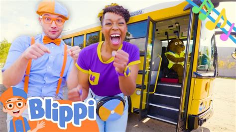 Wheels on the Bus | Brand New BLIPPI wheels on the school bus song ...