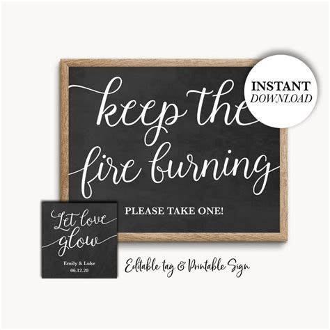 Wedding Candle Labels Printable Sign and Wedding Favor Tags - Etsy ...