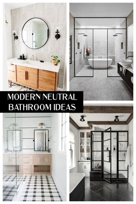 Modern Neutral Bathroom Ideas - Taryn Whiteaker Designs